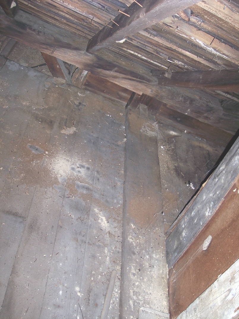 Attic view, Korns farmhouse, Southampton Township, Somerset County.