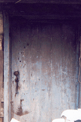 Left hand basement door on Korns Somerset County PA farmhouse.
