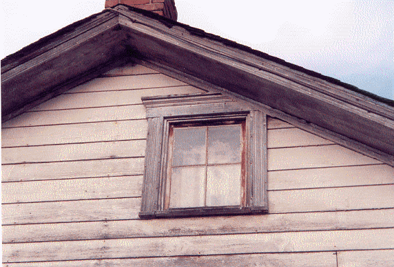 Attic window on the Korns Somerset County PA farmhouse.