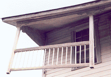 Porch railing on the Korns farmhouse, Southampton Township, Somerset County.