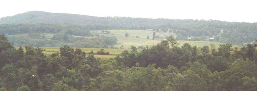 Michael Korns, Sr. Somerset County PA farm, as seen from Daniel Korns, Jr.  farm.