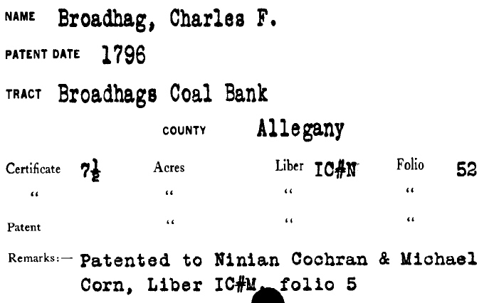 Michael Corn and Ninian Cockran as co-owners of Brodhegs Coal Bank