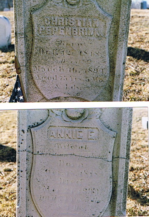 Tombstones of Christian and Annie E. Petenbrink (Somerset Co. PA)