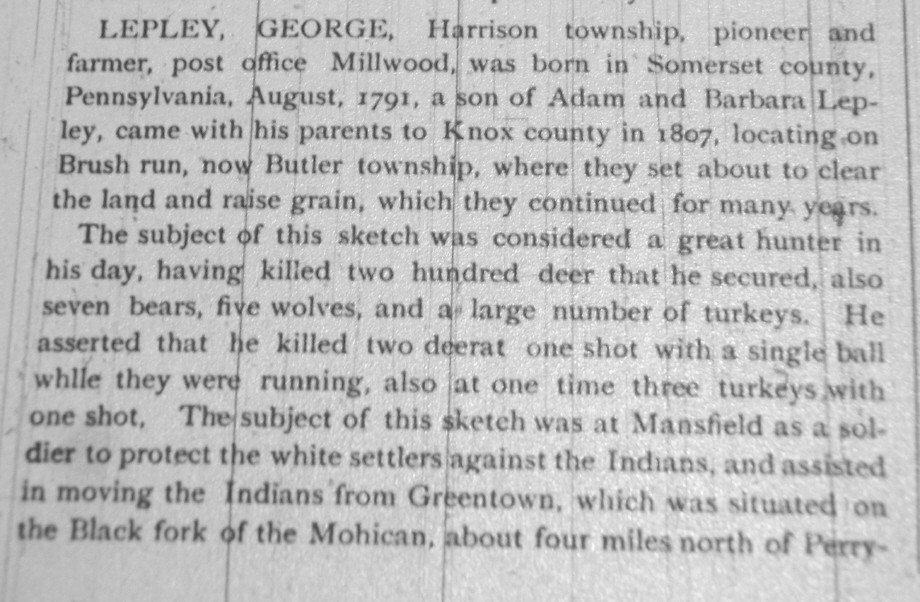 Biography of George Lepley, part one. 