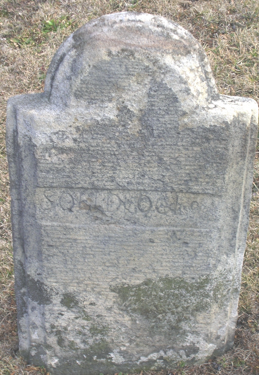 Lettering on rear of Michael Korn Senior's tombstone (Somerset Co. PA)