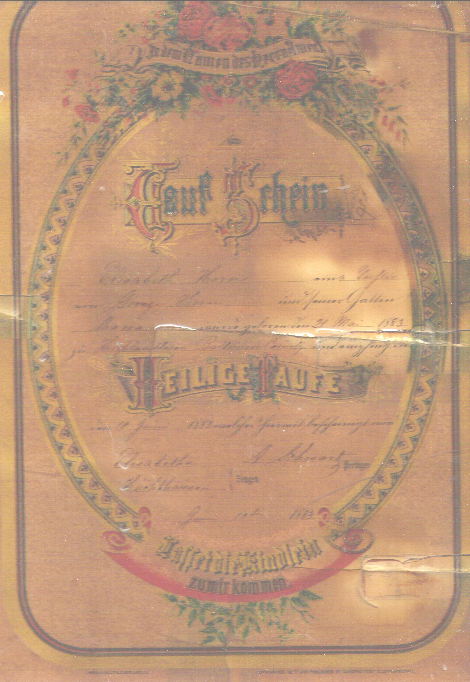 Korn or Horn certificate