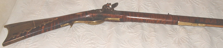 An underside view of the Troutman muzzleloader.