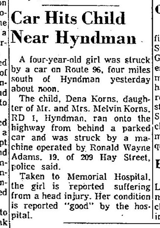 Korns auto-pedestrian accident