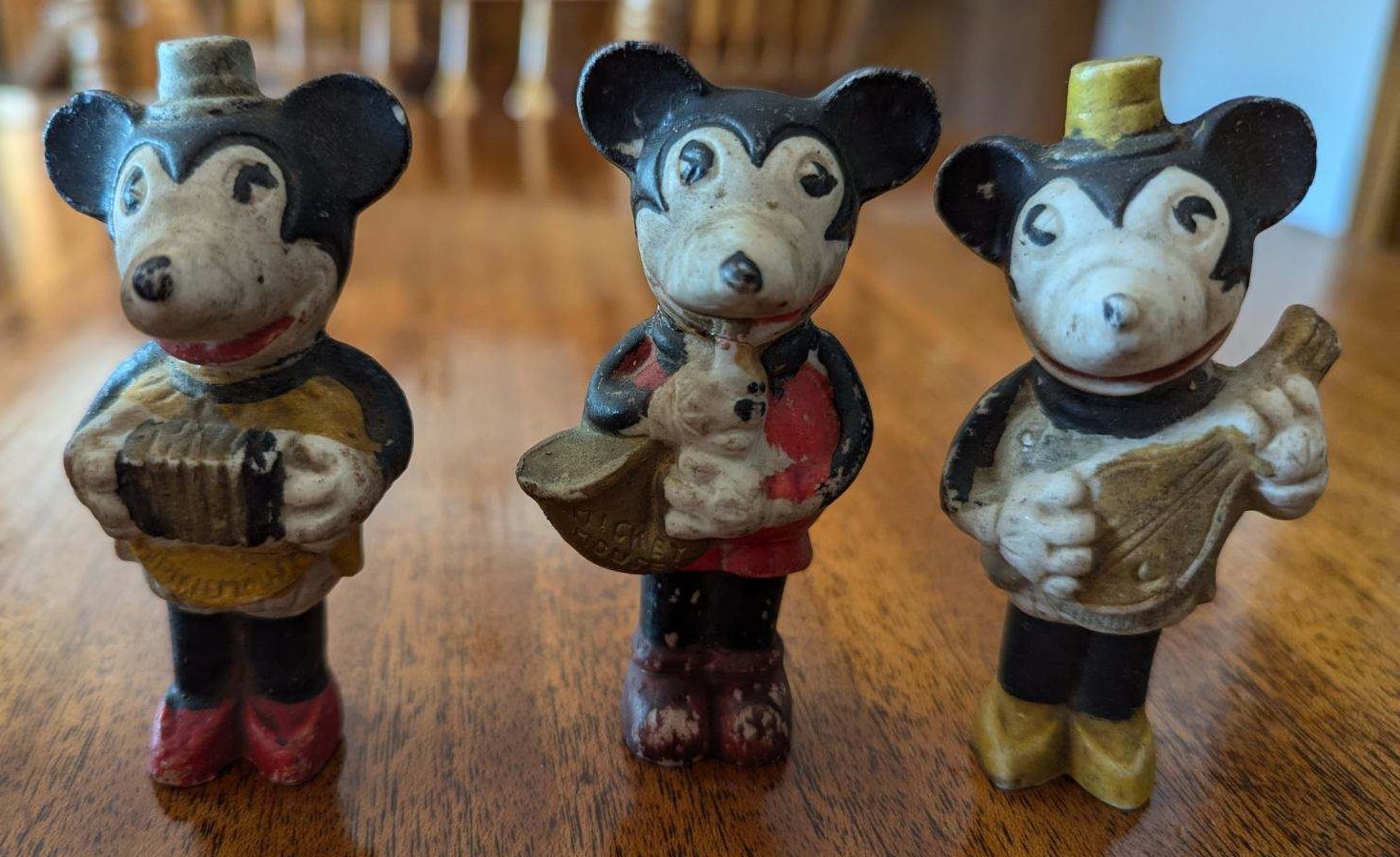 Front of Micky figurines.