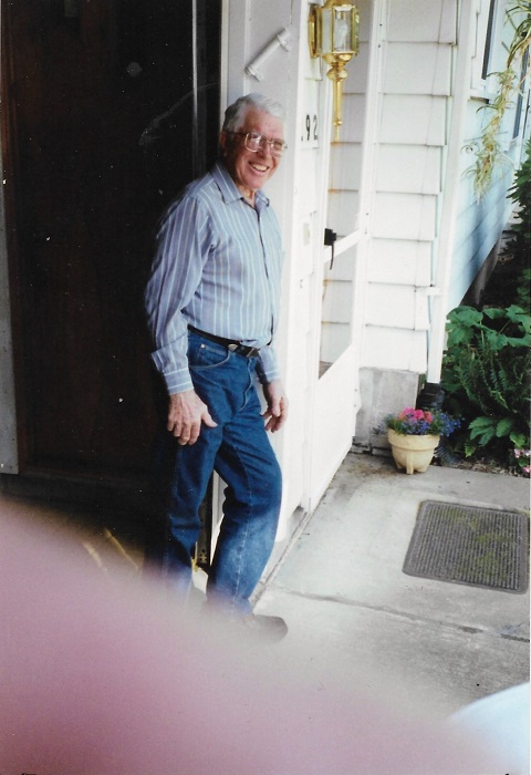 Melvin Korns at his sister's house.