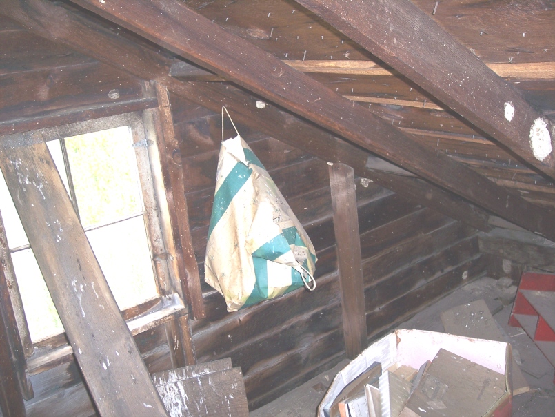 Attic view, Korns farmhouse, Southampton Township, Somerset County.