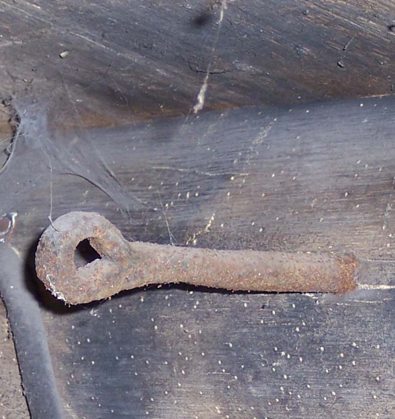 Heavy hook in the basement of the Korns farmhouse, Southampton Township, Somerset County.