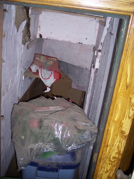 Closet in the Korns farmhouse, Southampton Township, Somerset County.