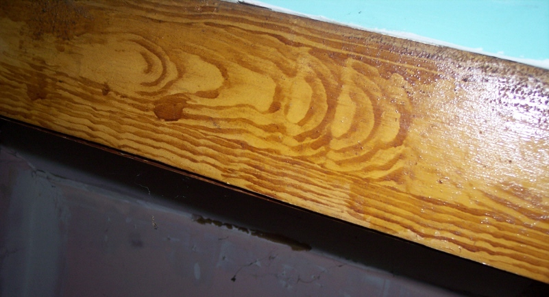 Faux woodgrain trim, Korns farmhouse, Southampton Township, Somerset County.