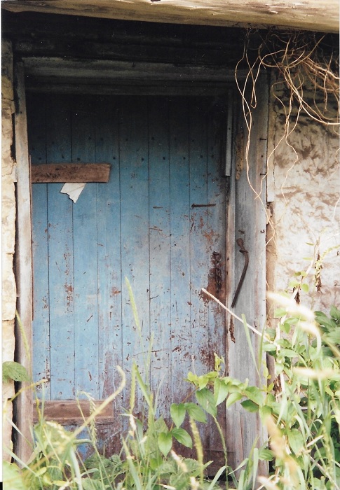 Basement door on Korns Somerset County farmhouse.