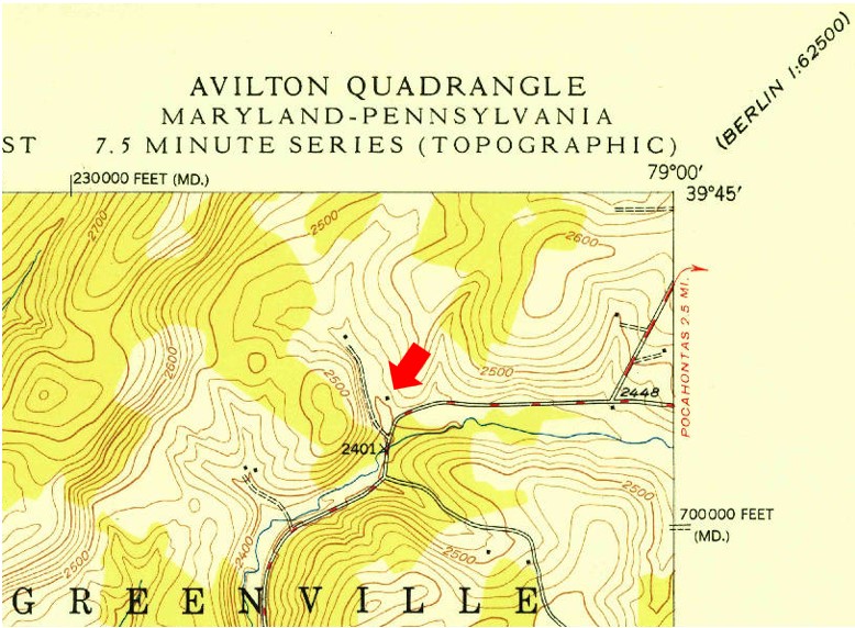 The location of the house where the Bible was found.