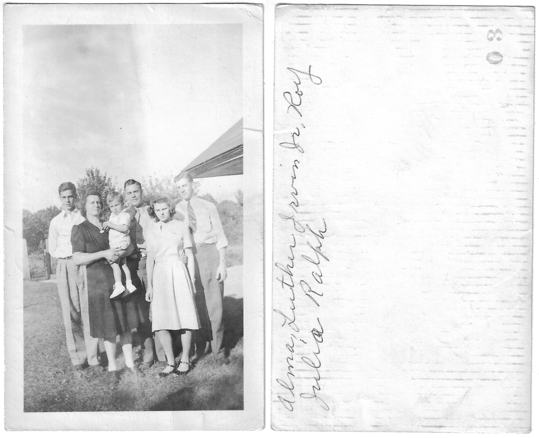 Dietle family, Grandma Dietle holding her son Ralph.