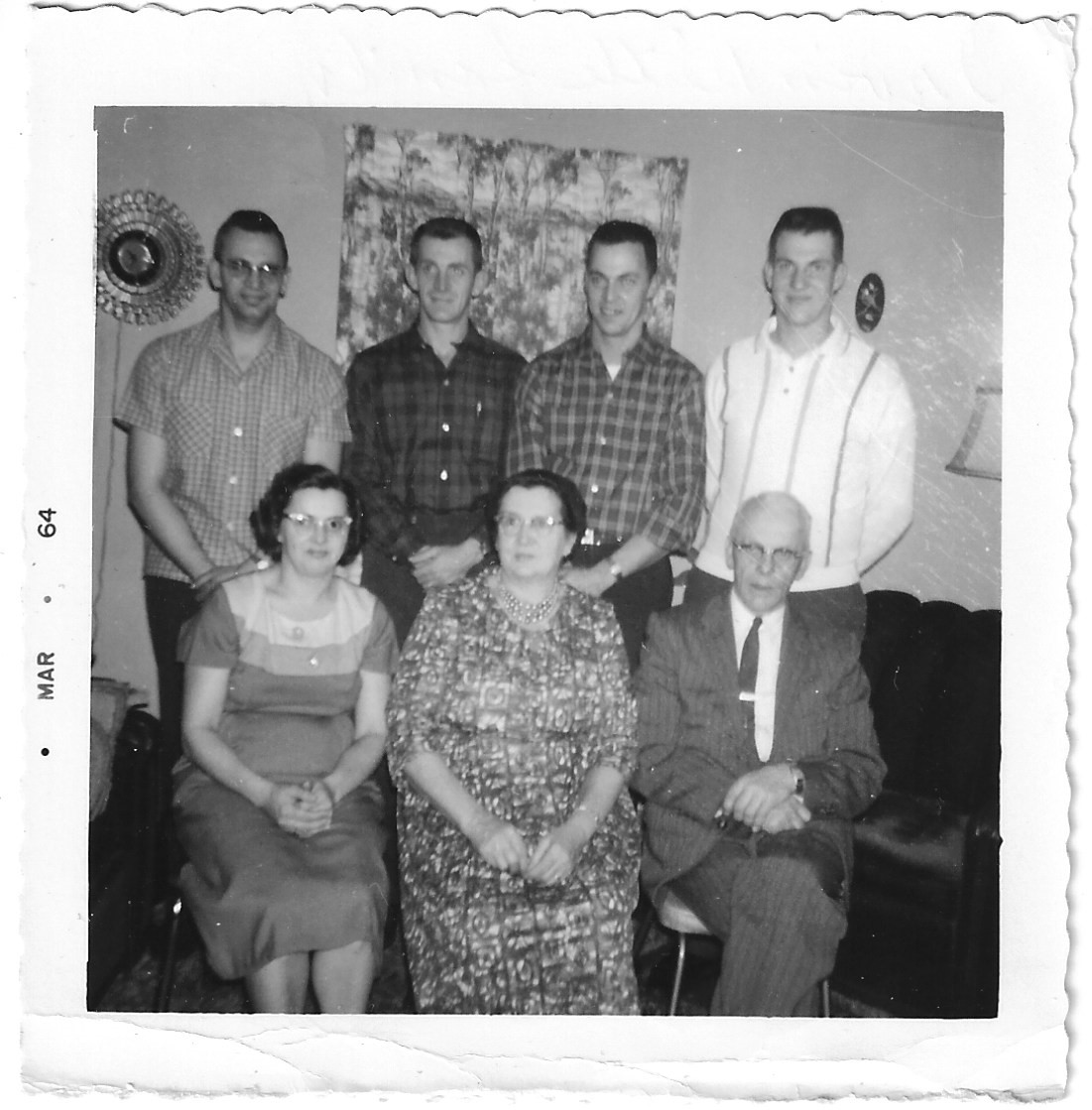1964 photo of Irvin H. Dietle family.