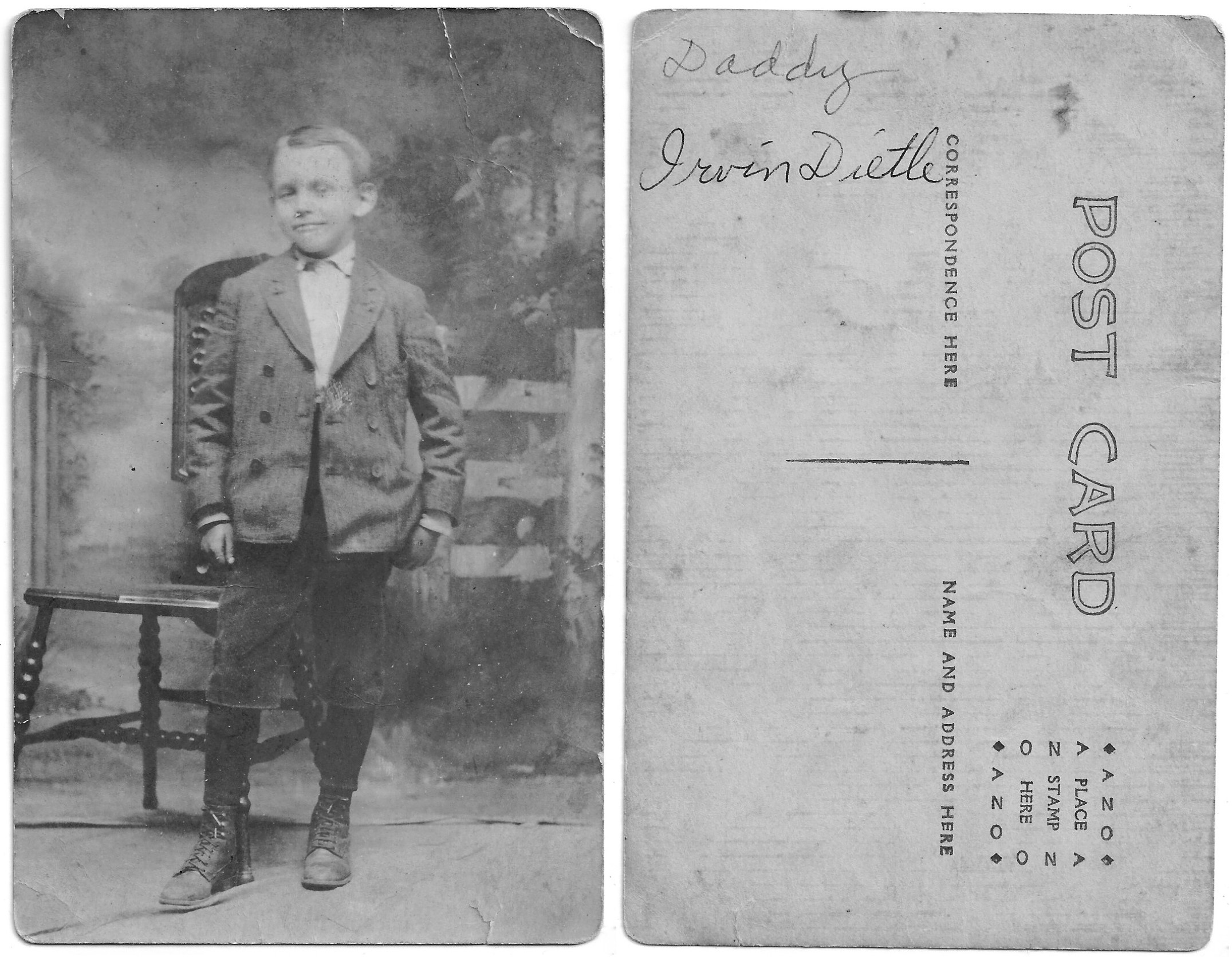 Irvin Henry Dietle in childhood