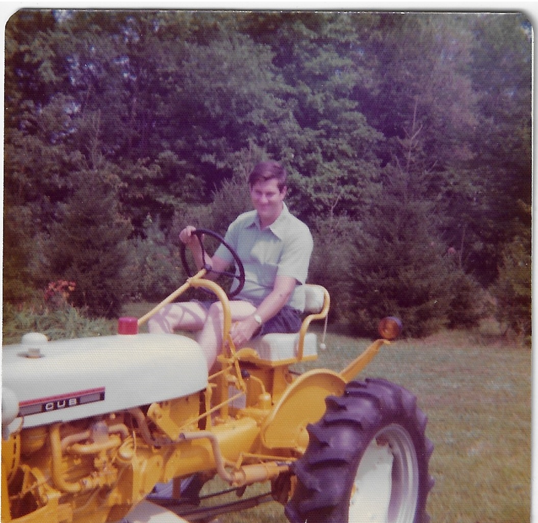 Ralph on Roy's tractor.