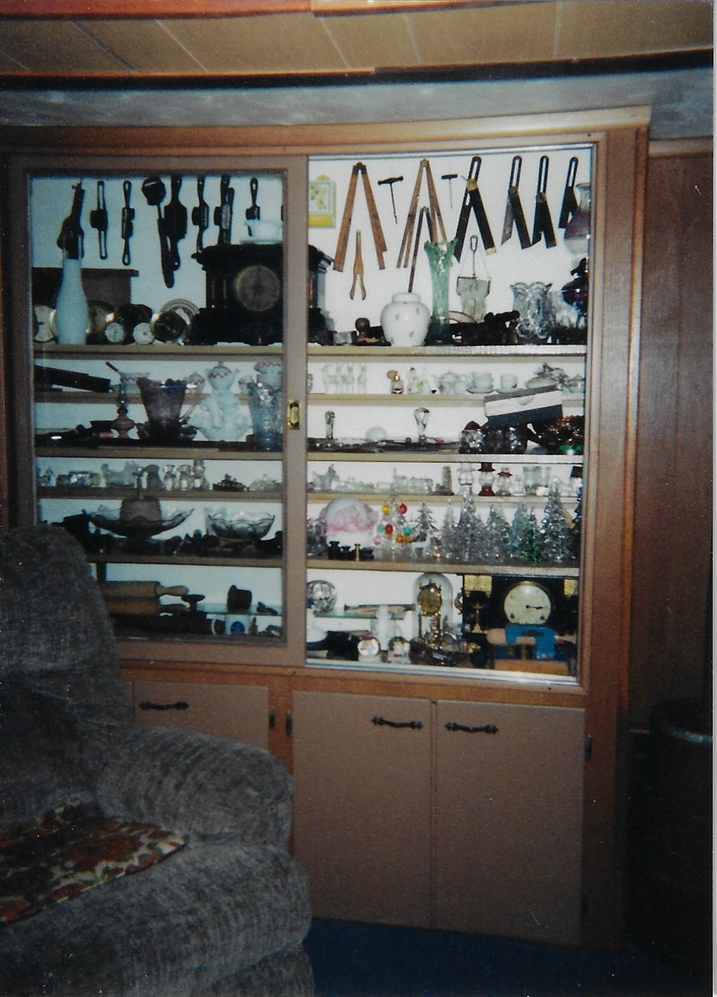 Built-in cabinet in family room.