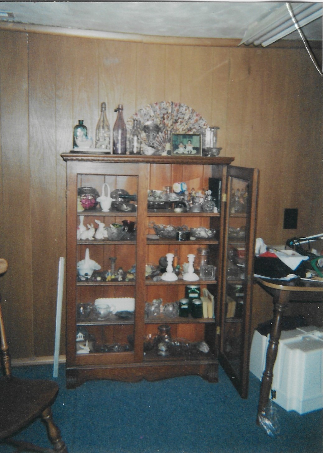cabinet in family room.