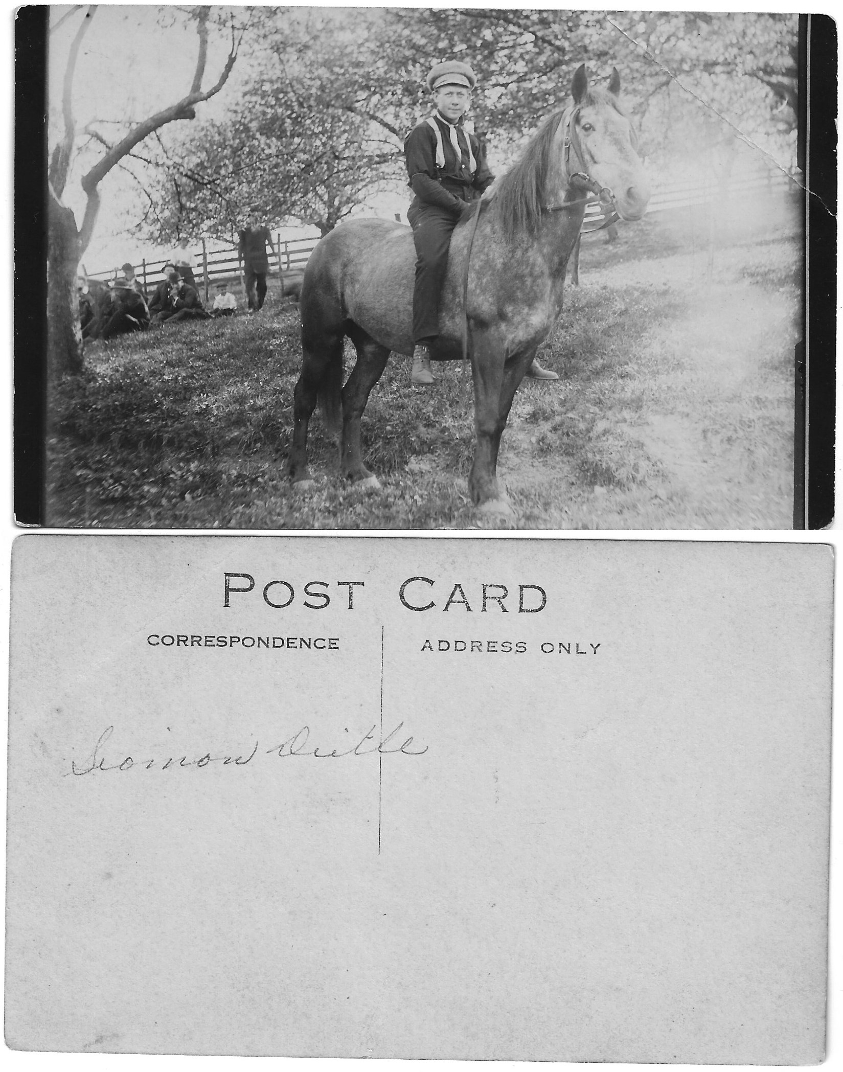 Simon Dietle on horseback.