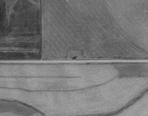 Korns Cemetery aerial photo closeup