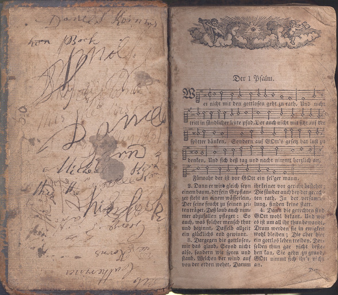 Psalm Book that belonged to Daniel Korn of Southampton Township, Somerset County, PA.