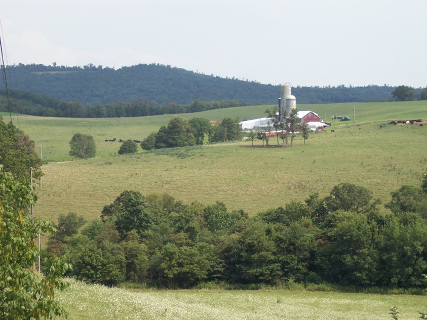 A view of the old Lepley farm from the Korns farm.