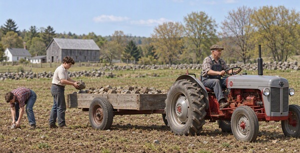 Banner for the Appalachian bluegrass song 'Stoneboat.'