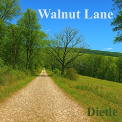 Cover artwork for the original Pennsylvania Bluegrass pastoral elegy 'Walnut Lane' by Lannie Dietle, which was inspired by memories from his rural childhood.