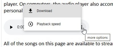 graphic showing how to download a song on a PC.