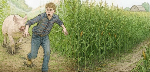 Banner for the Appalachian bluegrass song 'Ham on the Run.'