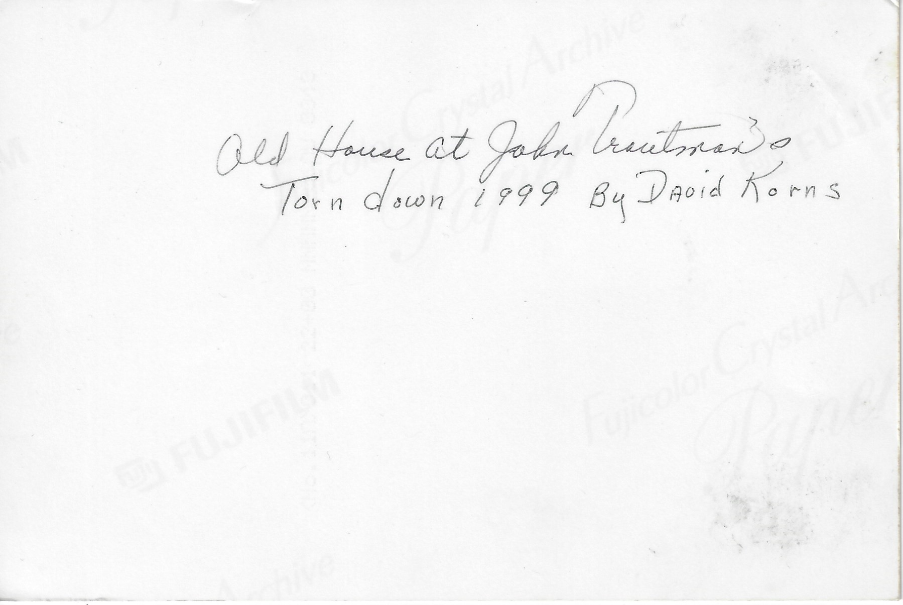 The back of Lepley House photo.