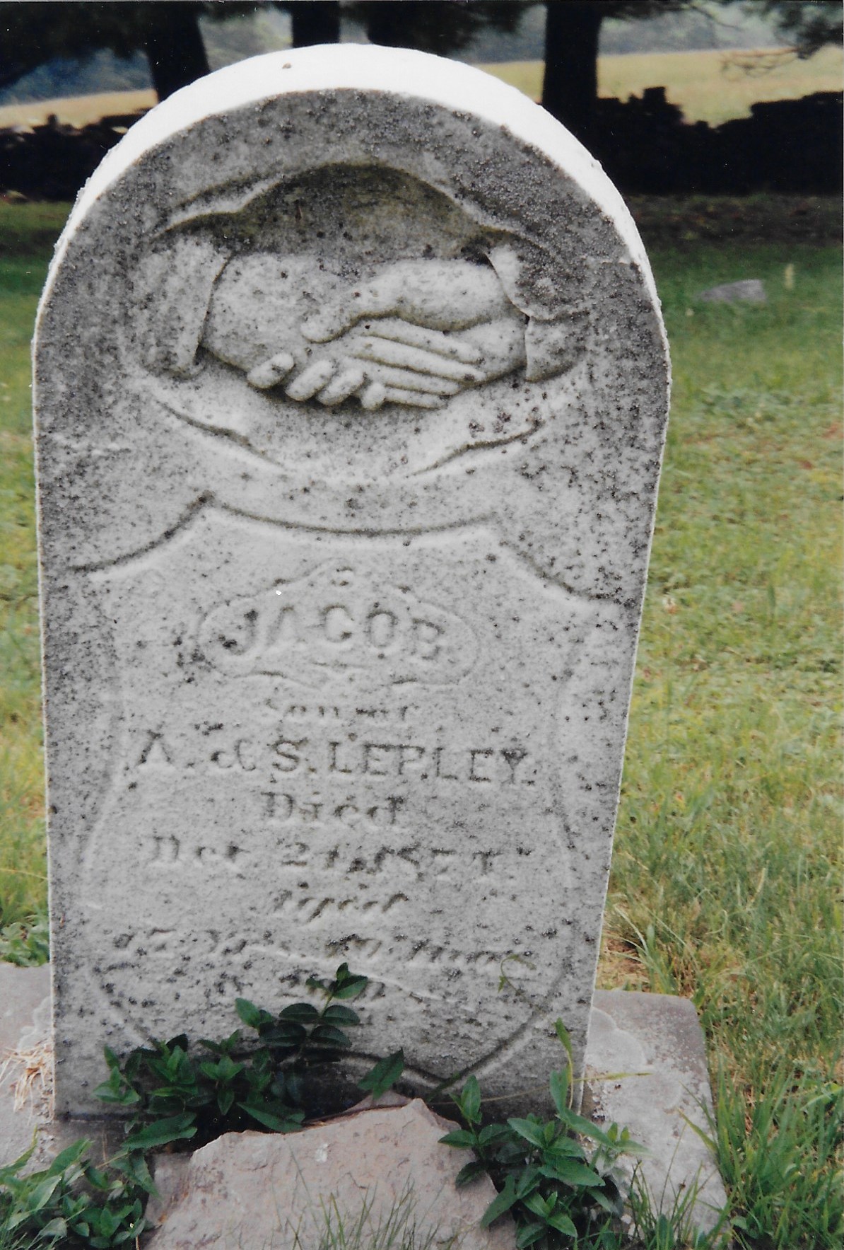 Tombstone of Jacob Lepley
