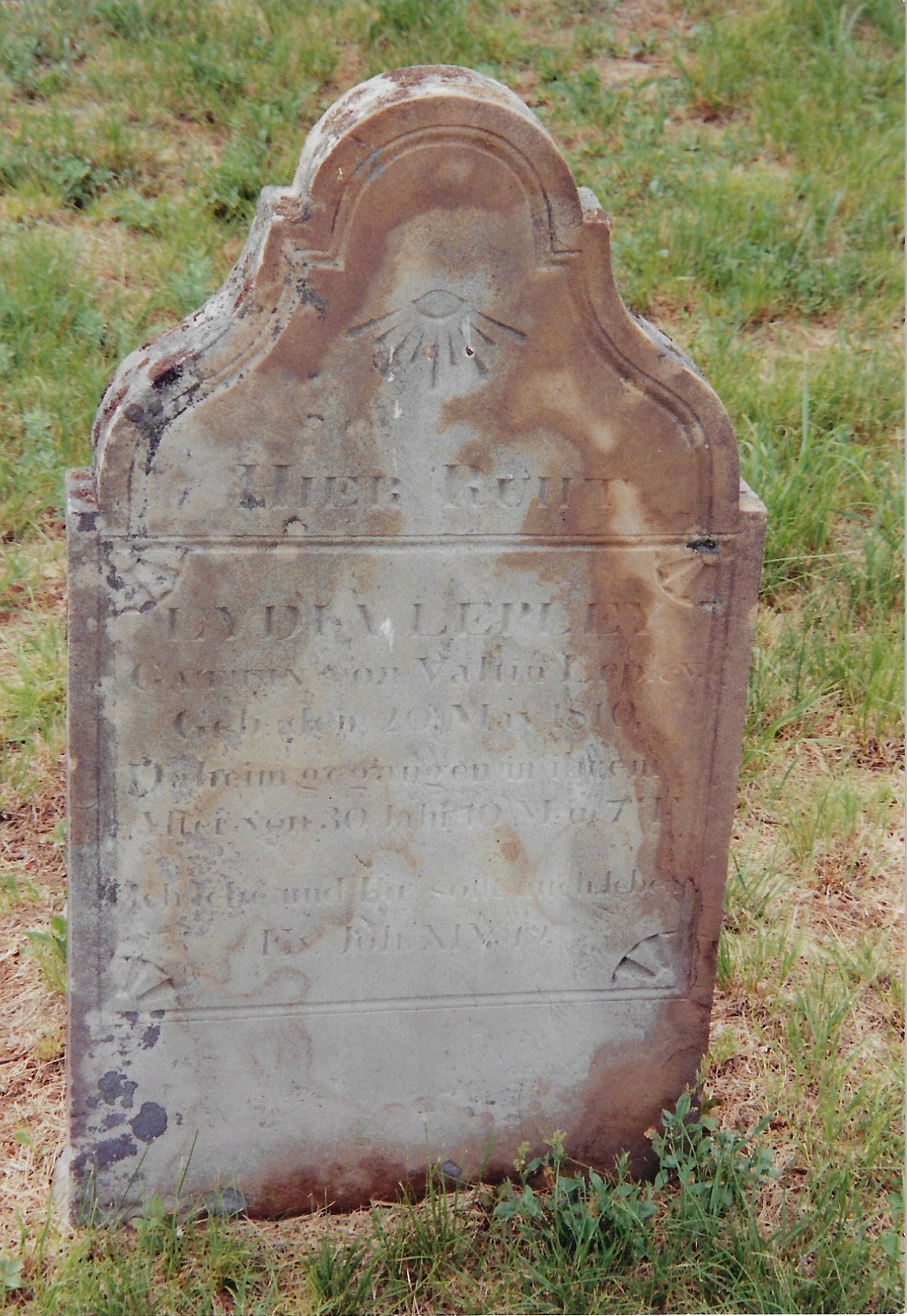Tombstone of Lydia Lepley
