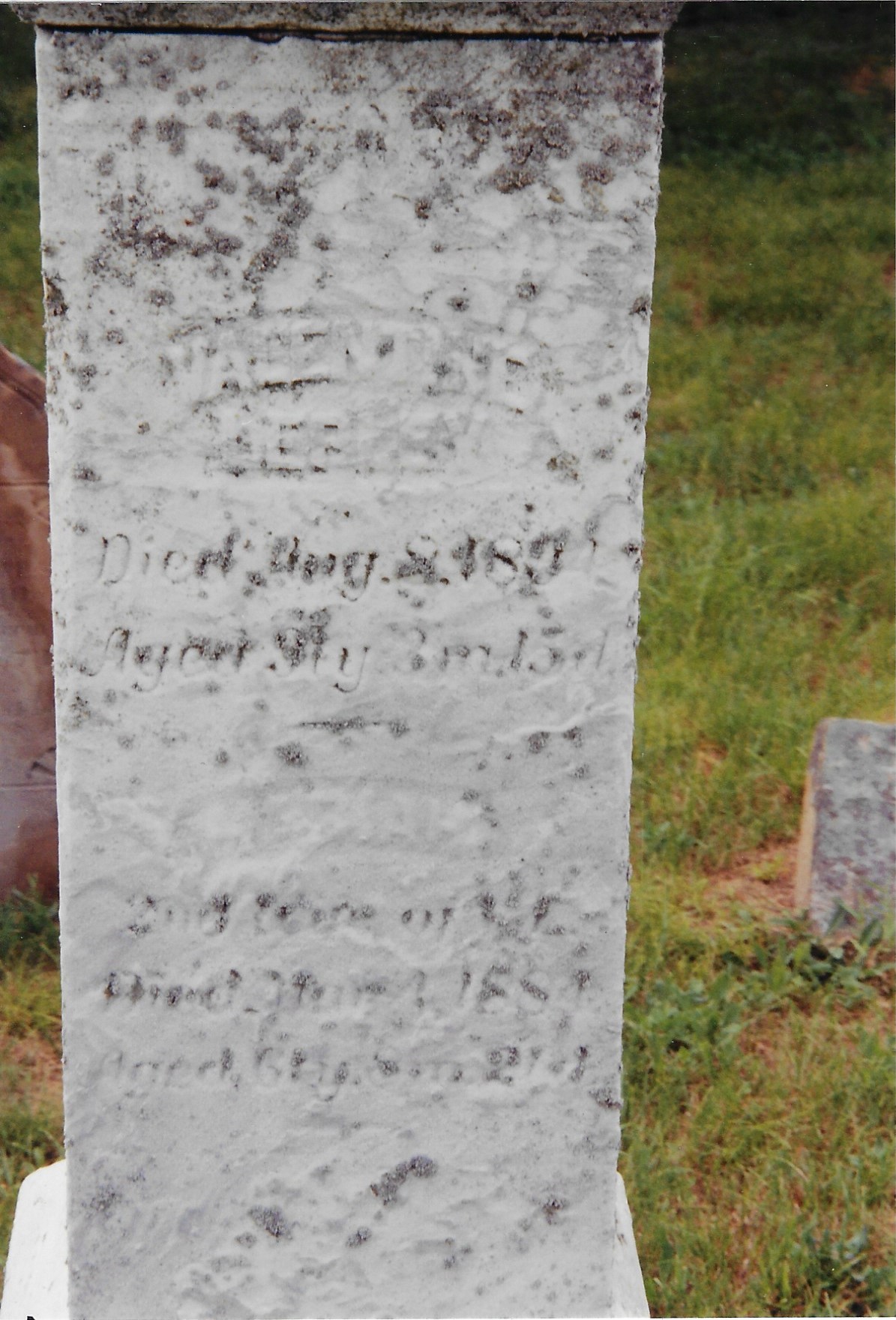 Tombstone of Valentine Lepley