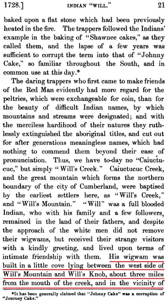 Page 21 from Lowdermilk's history of Cumberland.