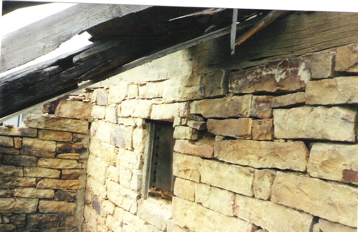 Reciprocating saw marks on lumber from the house on the Michael Korns, Sr. farm, Somerset County, PA.
