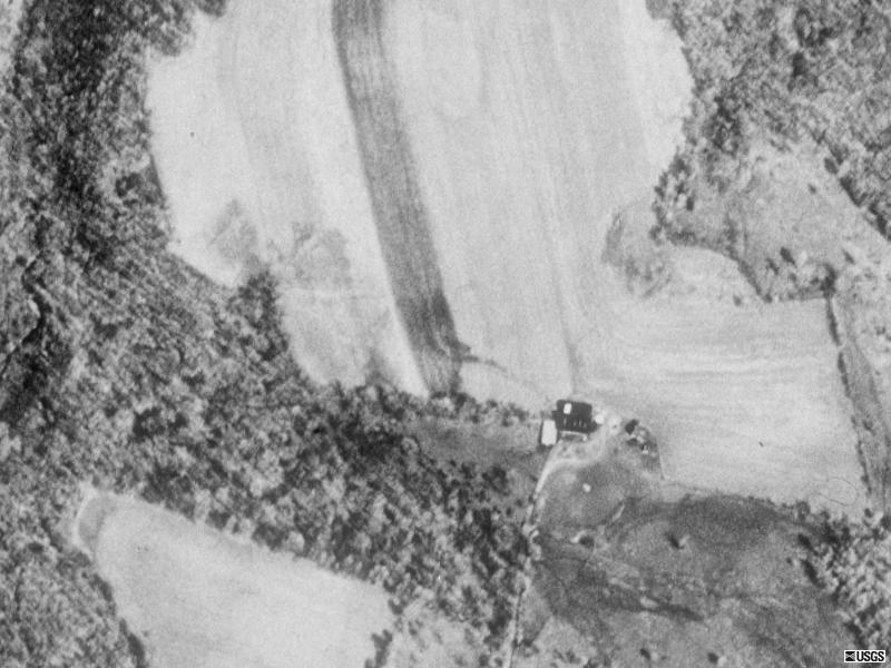 Aerial photo of the family farm of the Somerset County, PA pioneer Michael Korns, Sr. Farm (scale: 1 pixel = 1 meter; i.e. 1.1 yards).