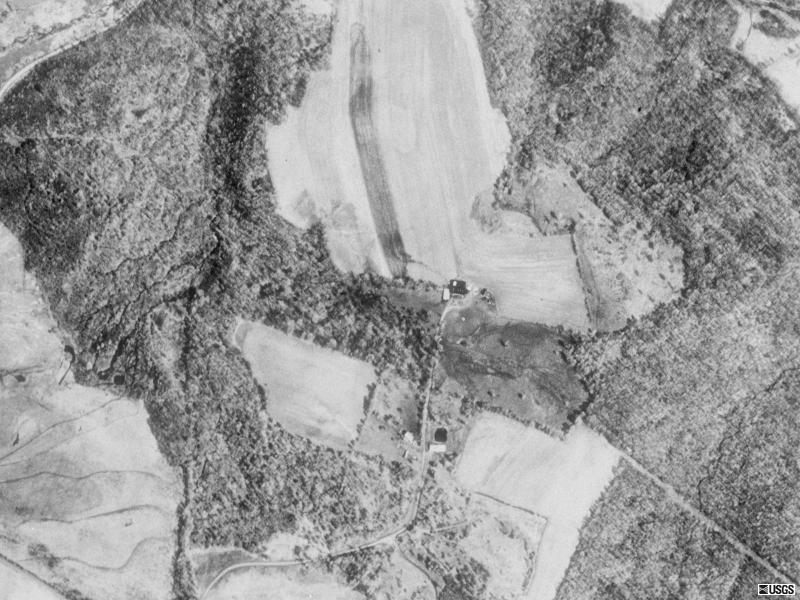 Aerial photo of the family farm of the Somerset County, PA pioneer Michael Korns, Sr. Farm (scale: 1 pixel = 2 meters; i.e. 2.2 yards).
