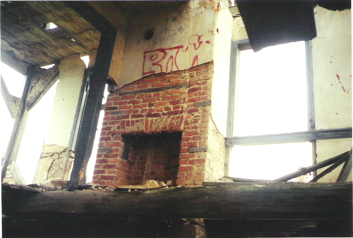Brick fireplace in the old farmhouse on the Michael Korn, Sr. farm in Southampton Township, Somerset County, PA.
