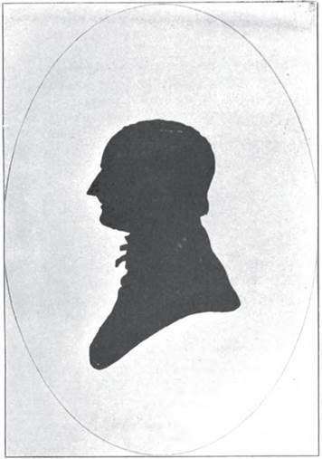 Silhouette of George Morgan, father of the Turkeyfoot Road. 