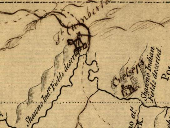 An excerpt from the Mayo map shows a road to Ohio. 