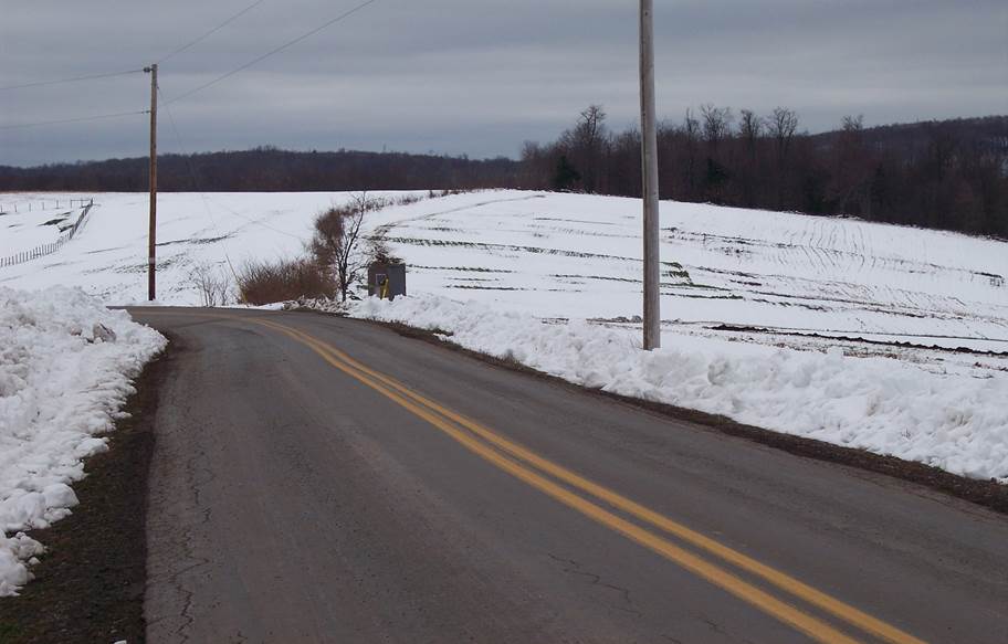  This photo shows where the 1819 route of the Turkey Foot Road departs from the Greenville Road.