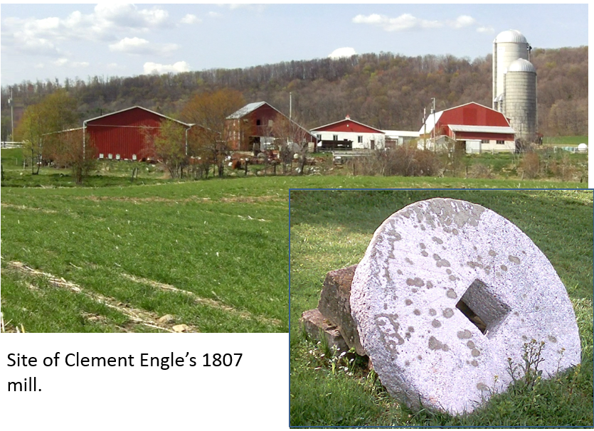 This photo shows the site of Clement Engle's 1807 mill. 