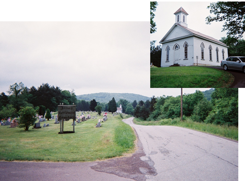 This photo shows the Jersey Baptist Church along the Turkey Foot Road.