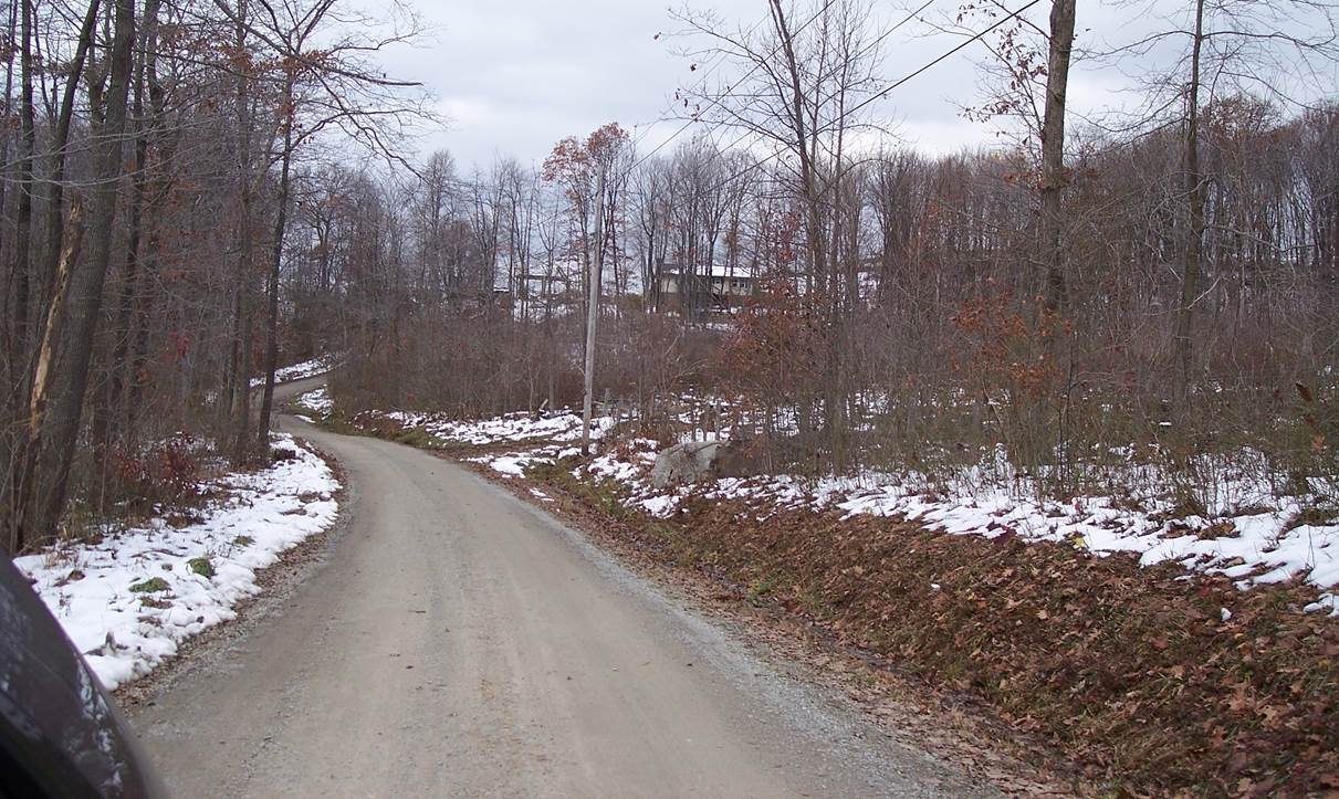 A picture of the Turkey Foot Road on the 1794 Price Higgins property. 