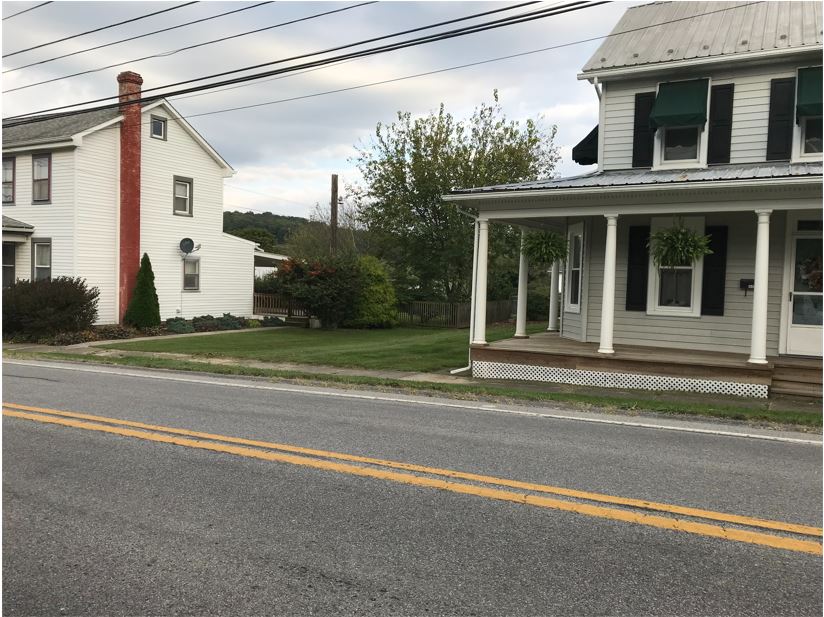 A photograph of the Marklesburg lot Abraham Megahan owned in 1873.  